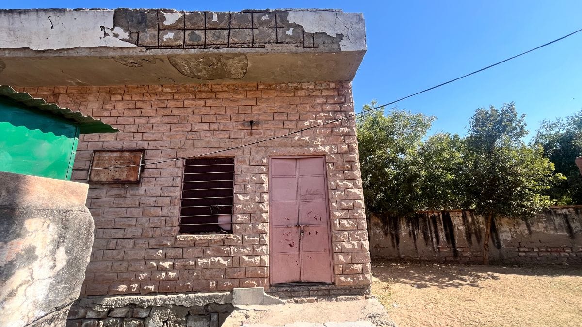 Locked building of school in Narsingh Colony, Jodhpur. It has now been merged with another school | Fareeha Iftikhar | ThePrint
