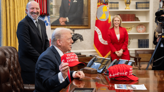 US Secretary of Commerce Howard Lutnick and US President Donald Trump in the Oval Office | X@POTUS