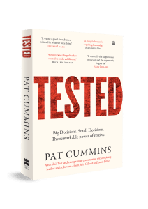 book cover for 'Tested' by Pat Cummins