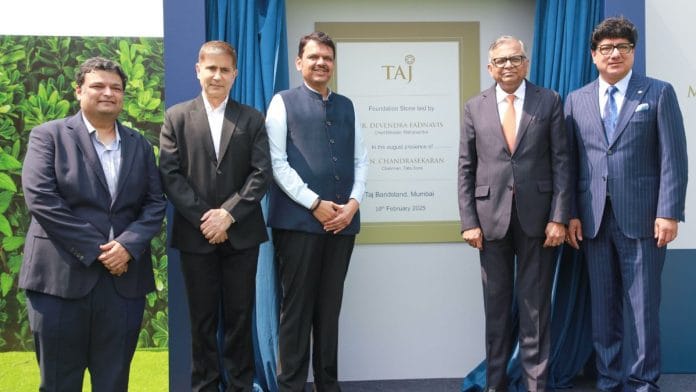 The Taj Group will build “Taj Bandstand”, the ‘bhoomipujan’ for which was conducted Monday | X/@CMOMaharashtra