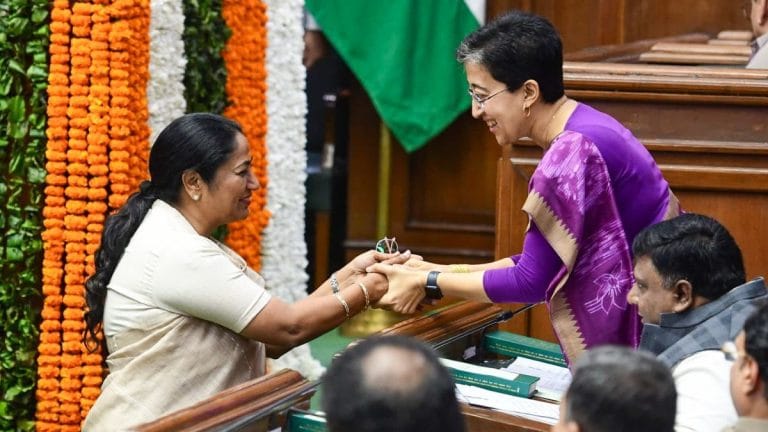 Delhi has brought a new chapter in saree politics. Rekha Gupta vs Atishi