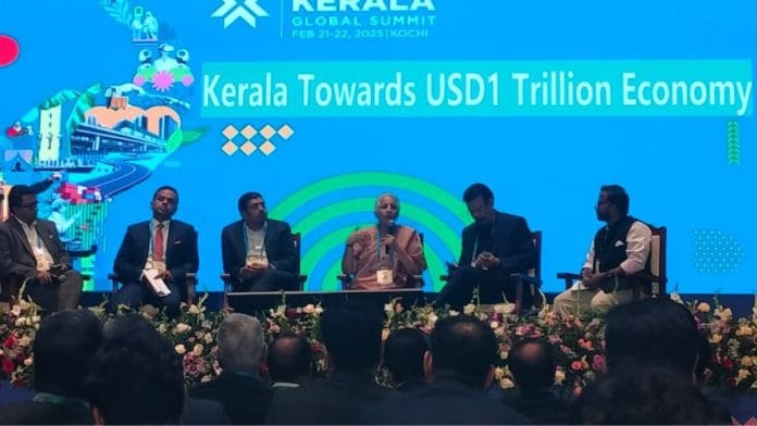 The ‘Kerala Towards $1 Trillion Economy’ session at the Invest Kerala Global Summit | By Special Arrangement | ThePrint