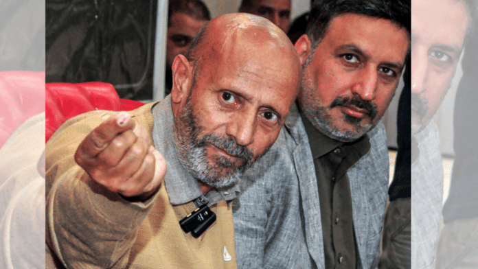 File photo of Awami Ittehad Party chief and Baramulla MP Sheikh Abdul Rashid (left) | ANI
