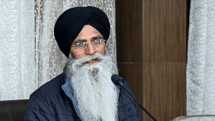 SGPC president Harjinder Singh Dhami addresses the media regarding his resignation in Amritsar on Monday | PTI