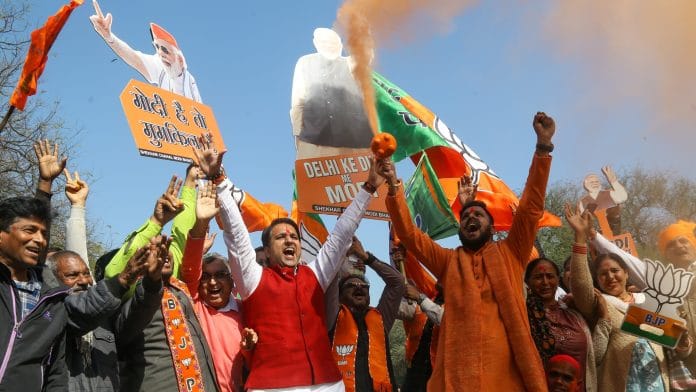BJP victory in Delhi 2025 celebrations | Suraj Singh Bisht | ThePrint
