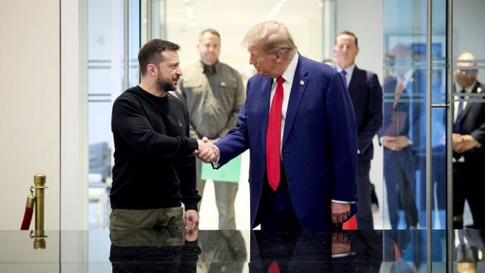 File photo of US President Donald Trump and Ukrainian President Volodymyr Zelenskyy | ANI