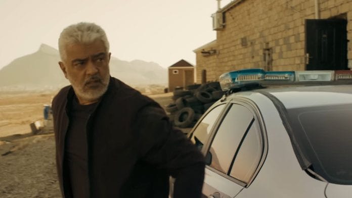 Ajith Kumar in a still from 'Vidaamuyarchi' | YouTube screengrab