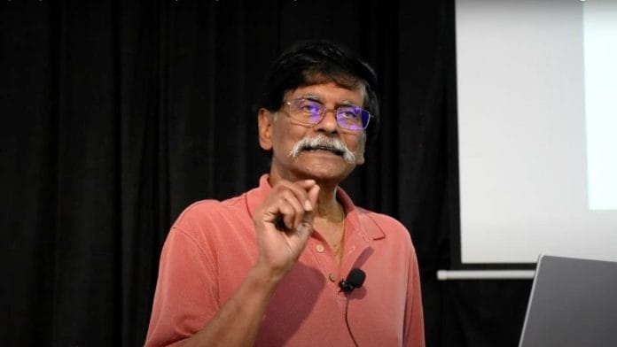 Professor Raj Mutharasan during his lecture | RMRL Chennai YouTube channel