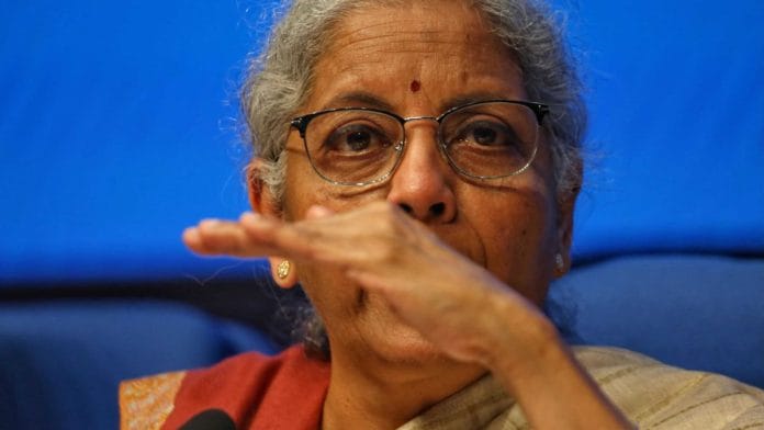 Finance Minister Nirmala Sitharaman | Photo: Praveen Jain, ThePrint