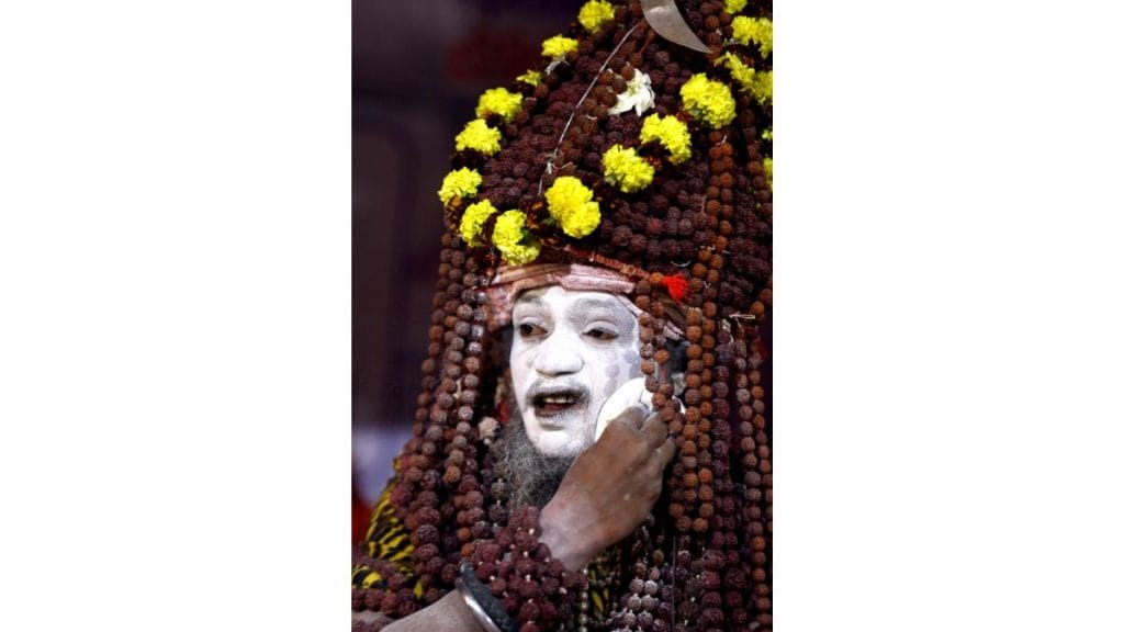 An ash smeared Naga sadhu| Suraj Singh Bisht | ThePrint