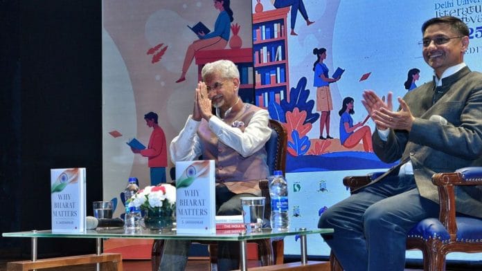 EAM S. Jaishankar at the DU Literature Festival. | @DrSJaishankar/ X