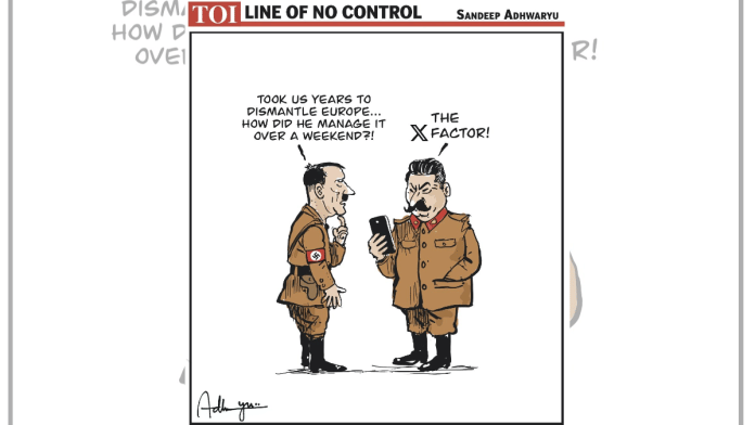 Sandeep Adhwaryu for The Times of India | X/@CartoonistSan