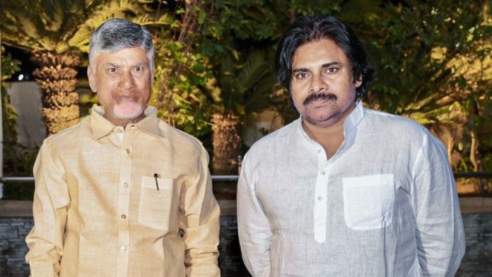 File photo of Chandrababu Naidu and Pawan Kalyan | ANI