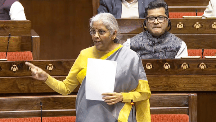 Union Finance Minister Nirmala Sitharaman | File Photo | PTI via Sansad TV