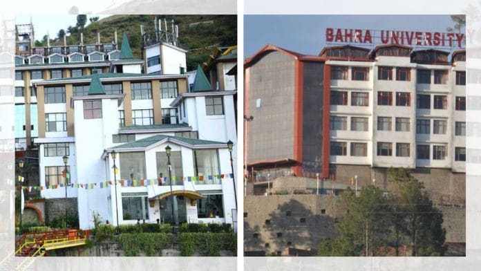 APG university, Shimla, and Bahra University | Credit: university websites