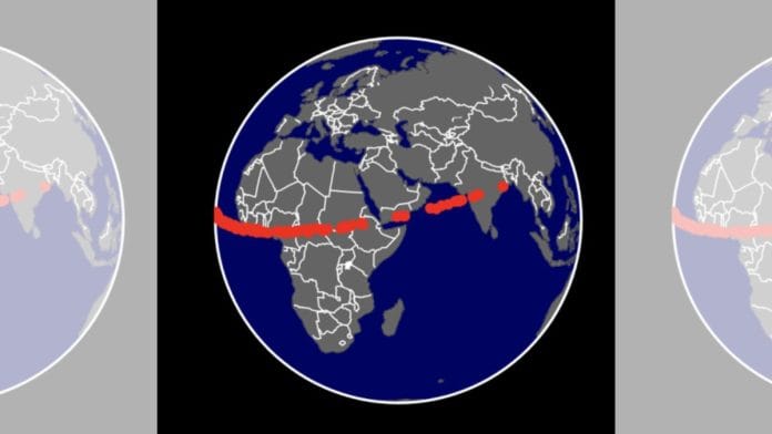 US-based B612 Asteroid Institute has mapped out multiple possible trajectories of the 2024 YR4 asteroid to find that India is among the potential targets | X: @astroEdLu