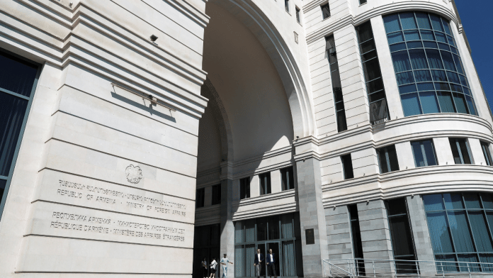 A general view shows the headquartars of Armenia's Foreign Ministry in Yerevan, Armenia | File Photo | Reuters Irakli Gedenidze
