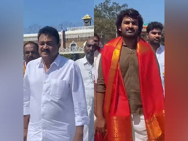 Gautham Raju, Dilruba team offer prayers at Sri Venkateswara Swamy Temple in Tirupati