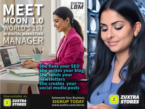 Zuxtra Network Launches Moon: World's First AI Digital Marketing Manager, Pioneering Agentic AI Advancement