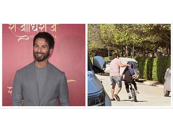 Shahid Kapoor teaches son Zain how to ride a cycle with a towel, 'Chachu' Ishaan react hilariously