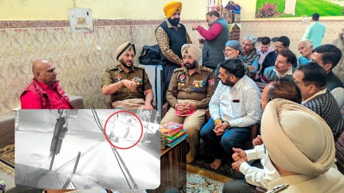 Amritsar Police holds a meeting with temple management and local residents after a blast at a temple in Khandwala. | @cpamritsar & @RavneetBittu/ X