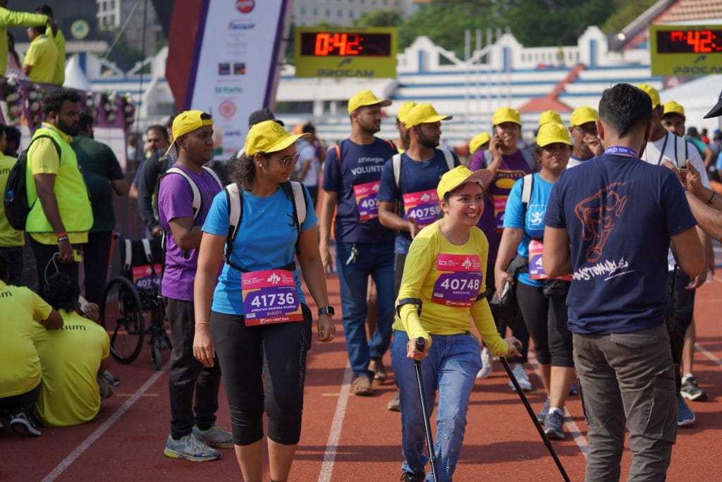 Champions With Disability Run at the TCS 10k Bengaluru Marathon | Photo by special arrangement