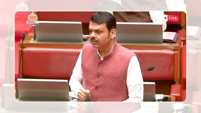 Maharashtra CM Devendra Fadnavis speaking in the state legislative council. | @Dev_Fadnavis/ X