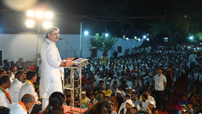 Dhananjay Munde at a public meeting in Bardapur, Ambajogai taluk. | @dhananjay_munde/ X