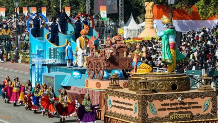 Representation image of Haryana tableaux in the 76th Republic Day parade | Photo ANI Photo/Rahul Singh