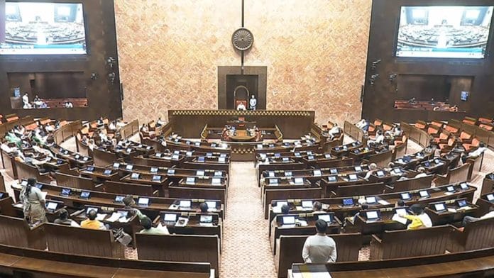 Proceedings in the Rajya Sabha | Photo: ANI