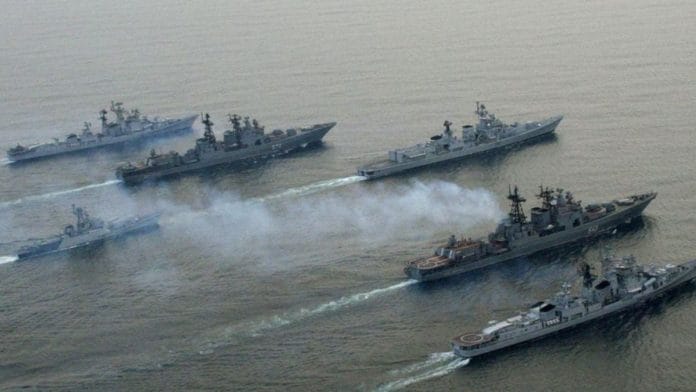 Representational image of a naval exercise | Wikimedia Commons