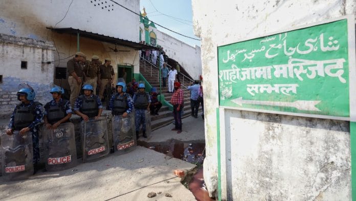 Police outpost outside Shahi Jama Masjid in Sambhal | Manisha Mondal | ThePrint