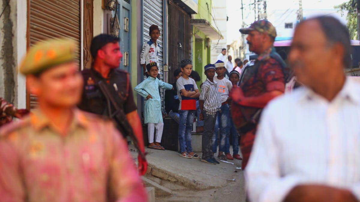 Police personnel deployed in Sambhal | Manisha Mondal | ThePrint