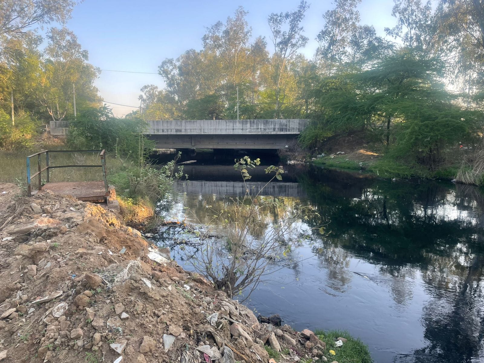 Sewage canal where the bodies of Sandeep and Balkishan were dumped. Sandeep's body was found 15 km from the dumping spot | Udit Hinduja, ThePrint