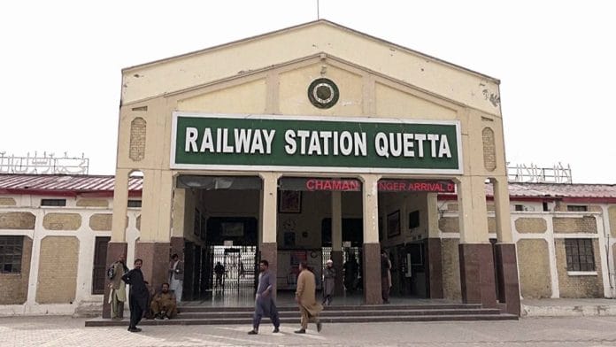 A view of Quetta station after the Peshawar-Quetta Jaffar Express train was attacked by armed men in Balochistan’s Machh area, in Quetta, Tuesday | Photo: Reuters/ANI