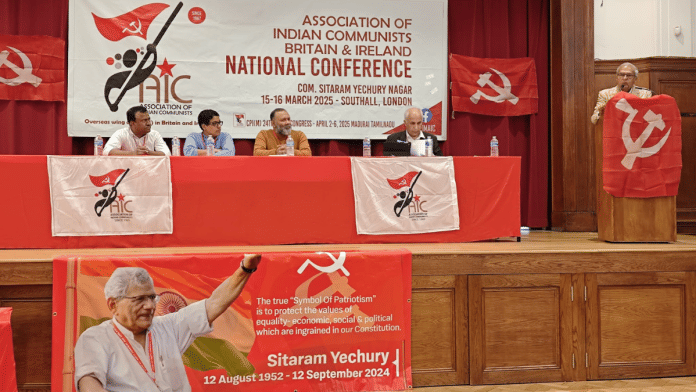 The 20th conference of the Association of Indian Communists (AIC) at Southall in London, in March | X/@cpimspeak