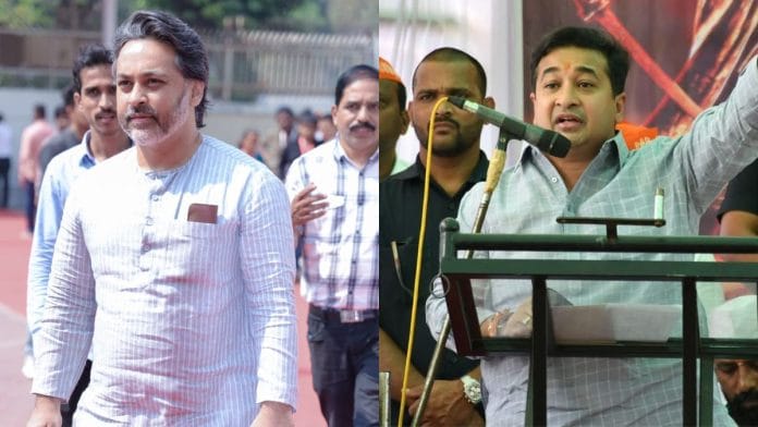 File photos: Nilesh (L) and Nitesh Rane (R) | X