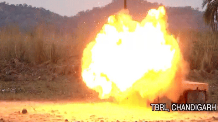 Screen shot from video showing trial of FPV drone | X