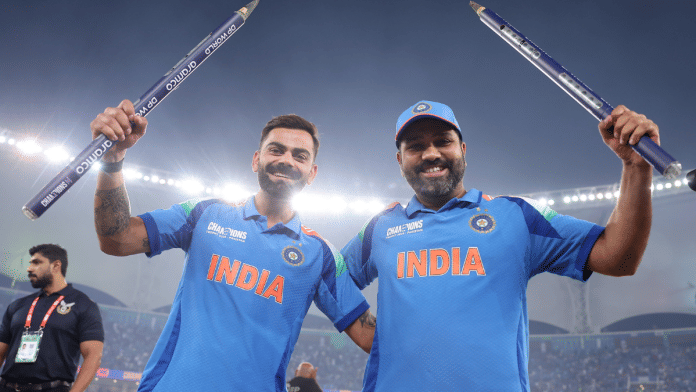 Virat Kohli & Rohit Sharma celebrate their Champions Trophy win. | BCCI | X\@BCCI