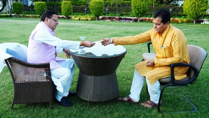 Uttarakhand Parliamentary Affairs and Finance Minister Premchand Aggarwal submitted his resignation from the cabinet to Chief Minister Pushkar Singh Dhami on Sunday | ANI