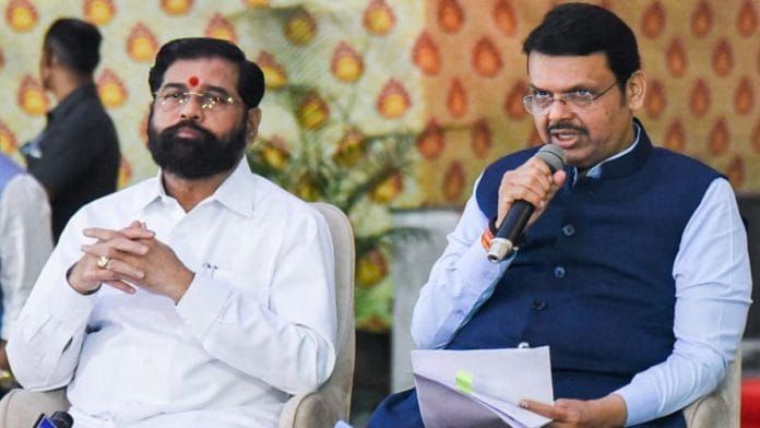 File photo of Maharashtra Chief Minister Devendra Fadnavis and his deputy Eknath Shinde | ANI