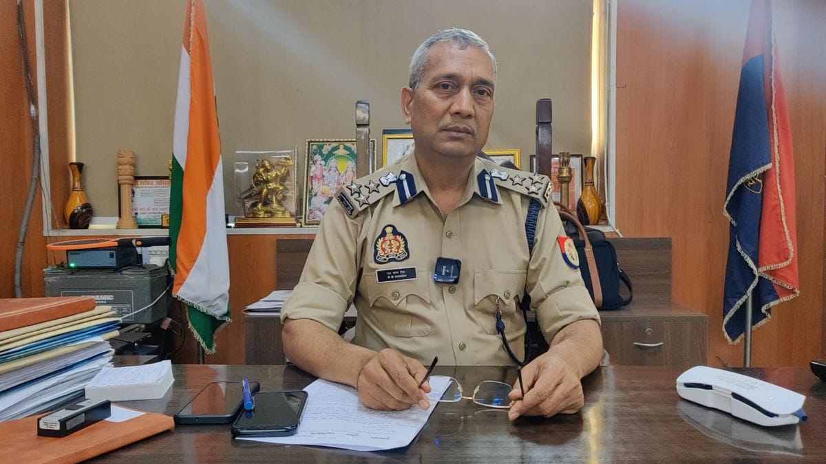 DCP Ram Badan Singh at his Noida office—he led the investigation into the tragic death of 2.5-year-old Ansh Sharma, who lost his life to celebratory firing last month | Sakshi Mehra, ThePrint