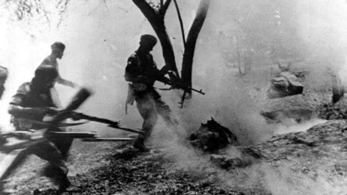 Representational image | Indian soldiers storm a German trench, after exploding it with hand grenades. About 1945 | Photo: Wikimedia Commons