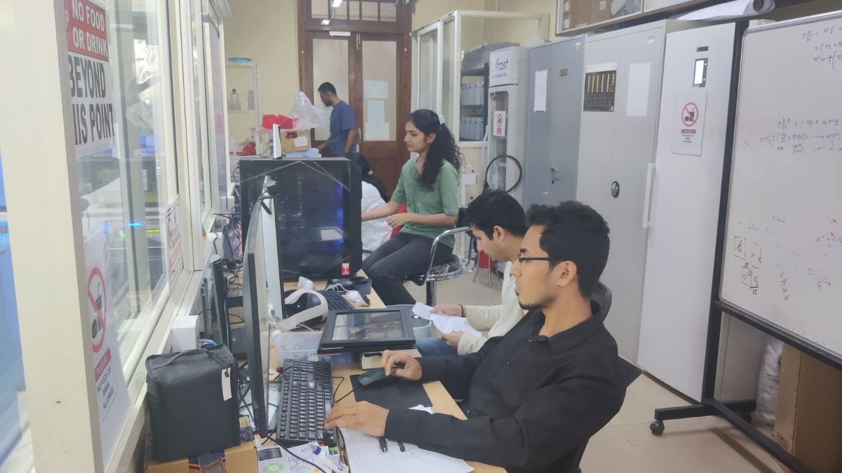 Aloke Kumar's lab at IISc, where his team is experimenting with space habitation designs | Photo: Soumya Pillai, ThePrint