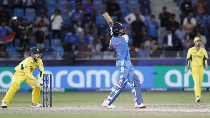 India's KL Rahul plays a shot during the ICC Champions Trophy 2025 semi-final match against Australia | ANI