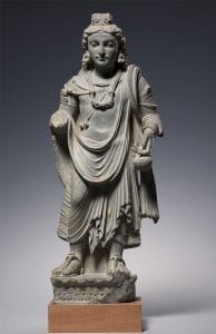 Maitreya; Kushan, Gandhara,Pakistan; c. 200 CE; Gray schist; 66.3 cm; The Cleveland Museum of Art, Ohio