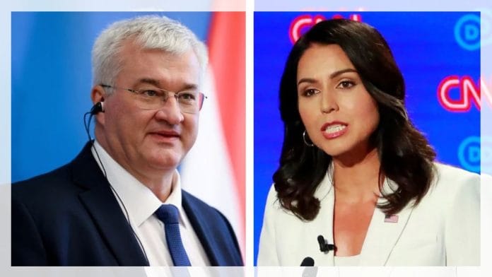 Ukrainian FM Andrii Sybiha and US Director of National Intelligence Tulsi Gabbard | Reuters