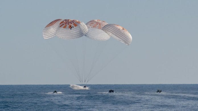 Nick Hague, Sunita Williams, Butch Wilmore, and cosmonaut Aleksandr Gorbunov splash down off the coast of Florida | Photo: X, @NASA