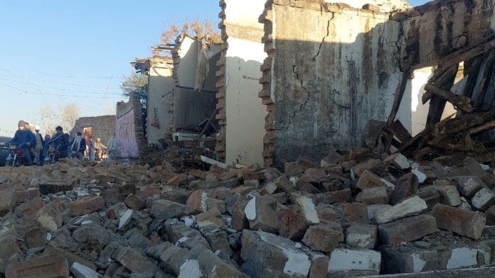 Houses damaged by the impact of the suicide bombings in Pakistan's Bannu Tuesday | Reuters