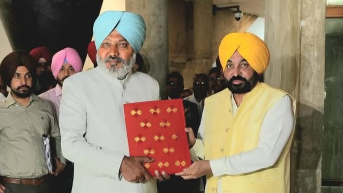 Punjab Finance Minister Harpal Singh Cheema with Chief Minister Bhagwant Mann ahead of the presentation of Punjab's budget for FY 2025-26 Wednesday | Instagram